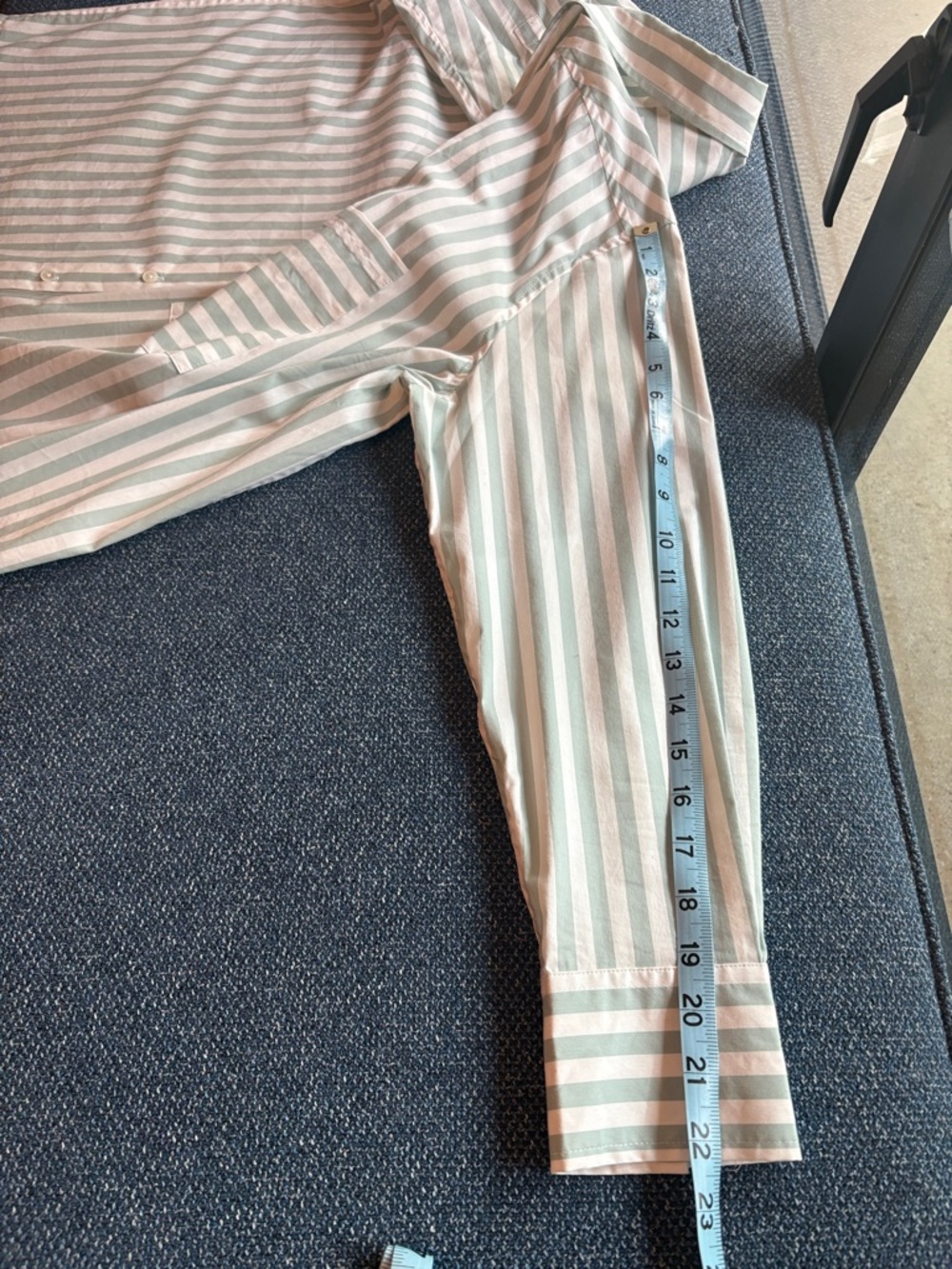 AYR:  The Deep End Shirt, Size M, Muted-Sagy Green Stripe - Picture 6 of 7